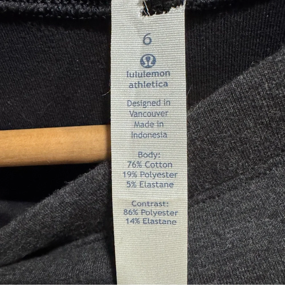 Lululemon City Bound Dress in Heathered Black Sz 6
